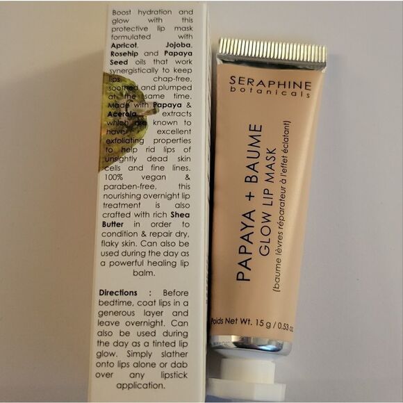Seraphine Botanicals Papaya and Baume Glow Lip Mask - Picture 4 of 6
